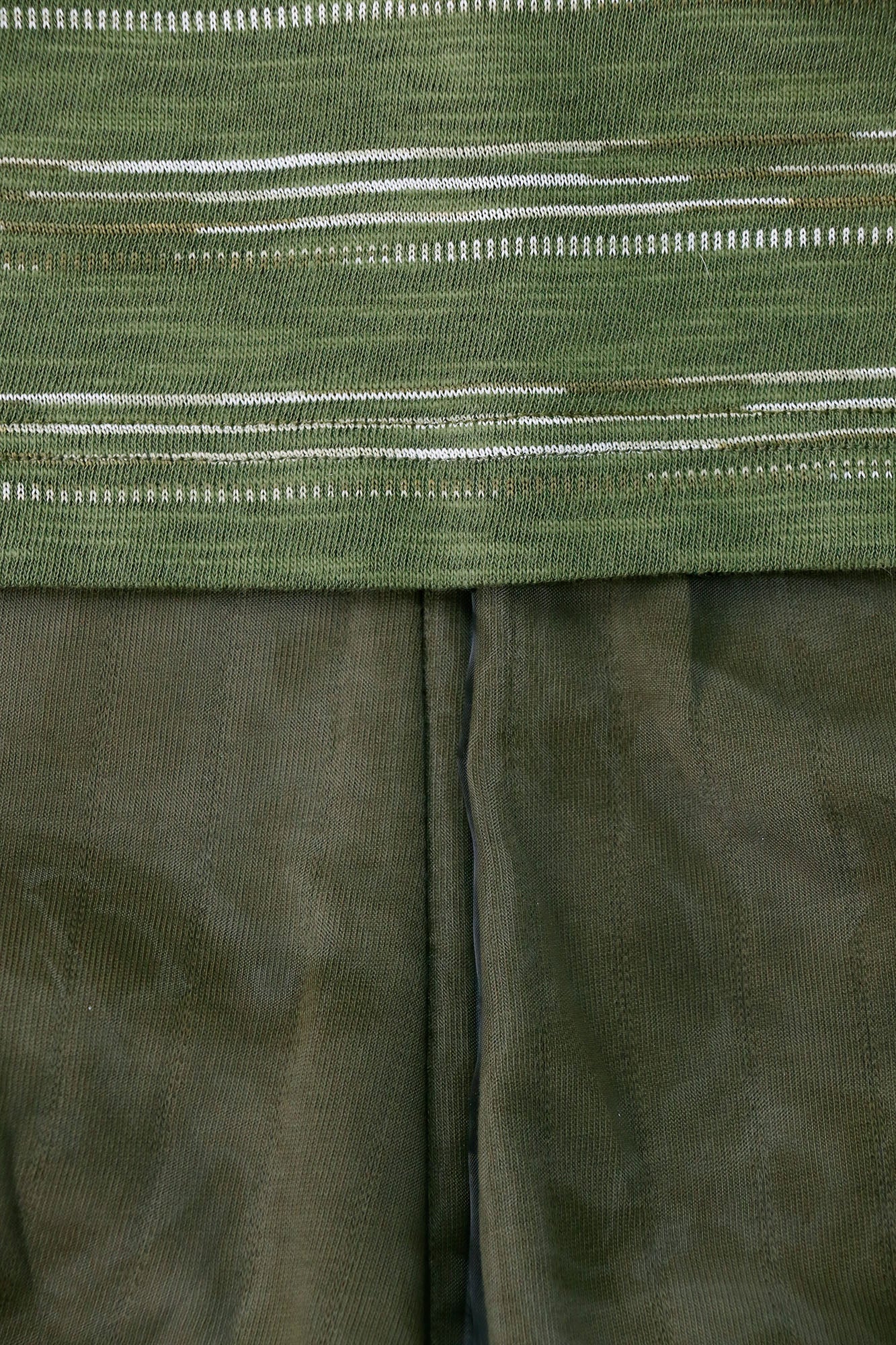 RELABEL Detachable Striped Drape Ruched Oversized Shorts Green-Shorts-XS (Preorder)-Free Shipping Leatheretro