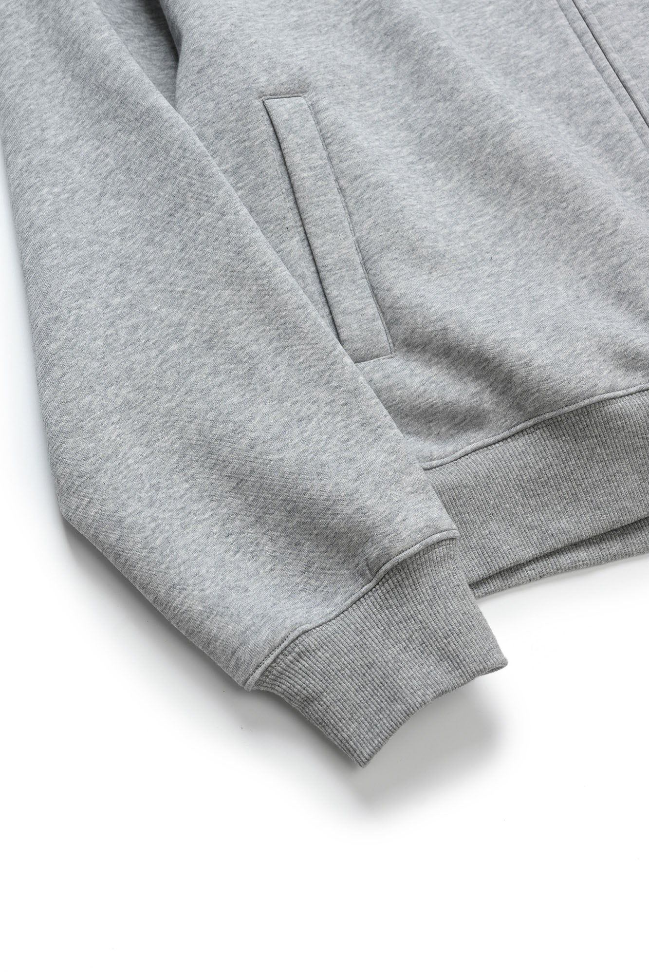 OKAYTHXBYE Essential Sherpa-Lined Boxy Zip Hoodie-Jacket-S-Dark Gray-Free Shipping Leatheretro