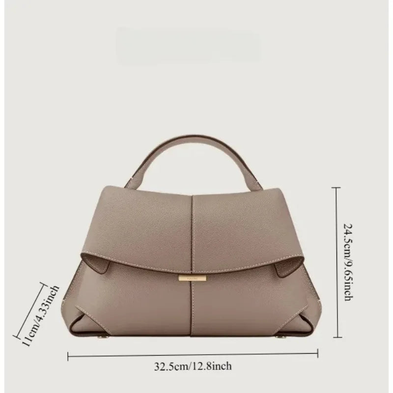 High-End Luxury Leather Smile Bag Designer Handbag with Pleated Design-Handbags-Gray-Free Shipping Leatheretro