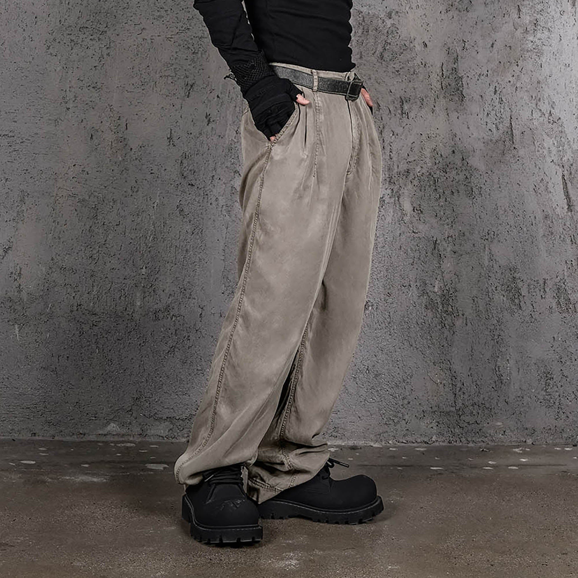 UNDERWATER Sandstorm Straight Pants-Pants-S-Free Shipping Leatheretro