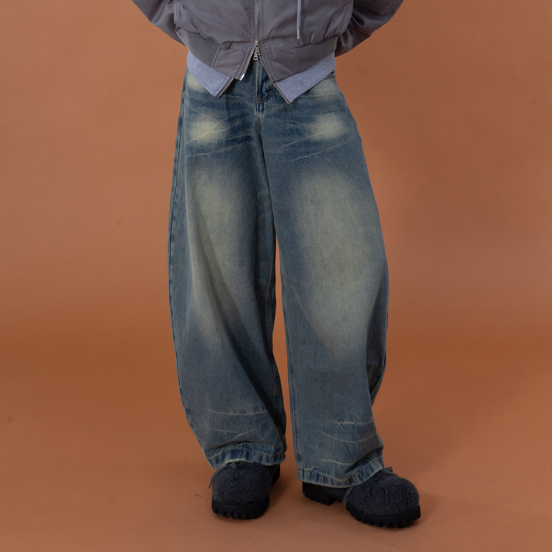 CLP Retro Washed Barrel Jeans-Jeans-M-Free Shipping Leatheretro