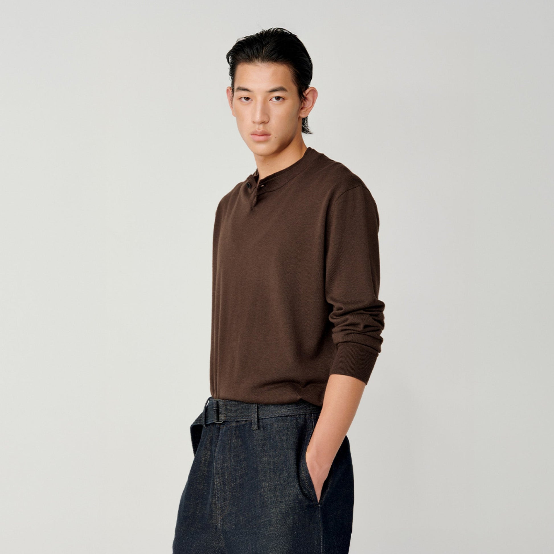 OPICLOTH Essential Layered Collar Sweater-Sweater-XS-Red-Free Shipping Leatheretro