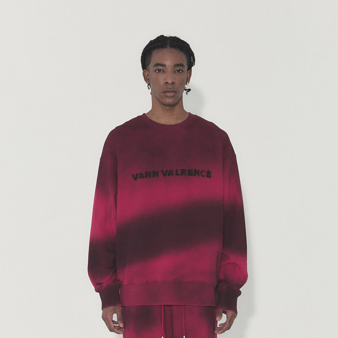 VANN VALRENCE Ombre Stripe Crewneck Sweatshirt-Sweatshirt-S-Free Shipping Leatheretro