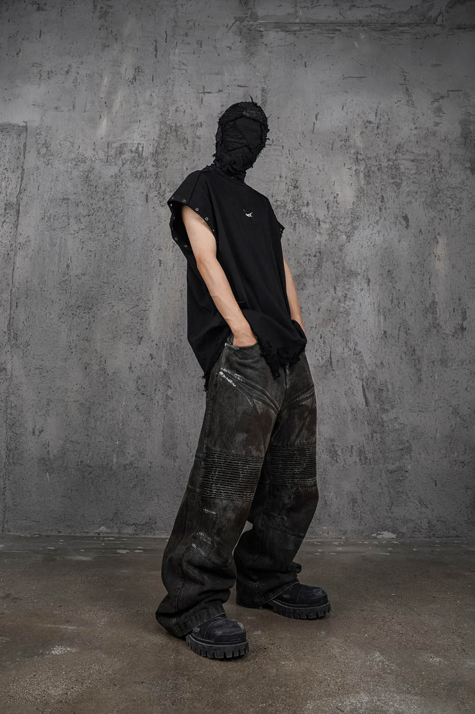 UNDERWATER Distressed Punk LOGO Tank Top-Tank Top-S-Free Shipping Leatheretro