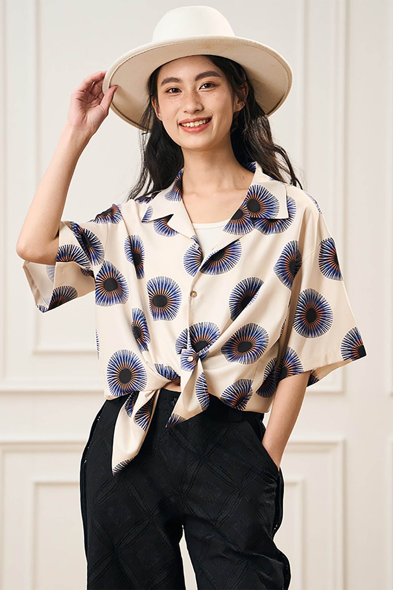 EPIC POETRY Radial Eye Cuban Half Shirt & Shirt-Half shirt-S-Short-Free Shipping Leatheretro