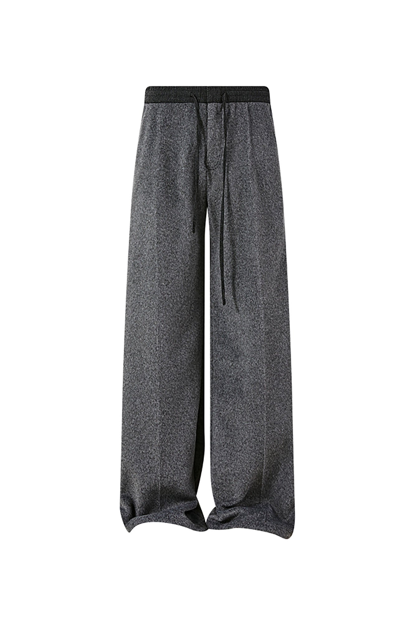 KREATE Contrast Drawstring Waist Wide-Leg Lounge Pants-Pants-S-Gray-Free Shipping Leatheretro