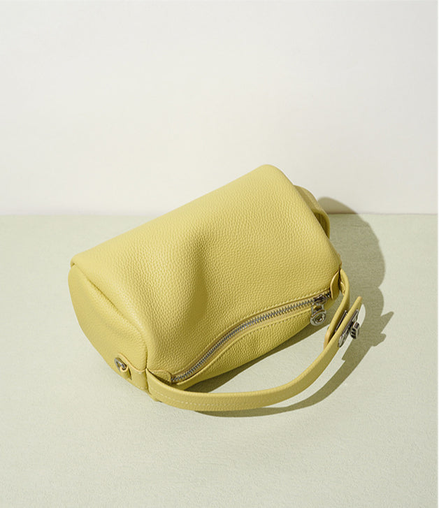 Large Capacity Soft Leather Tote Bag for Women-Handbags-Mustard Yellow (Pre-sale)-Free Shipping Leatheretro