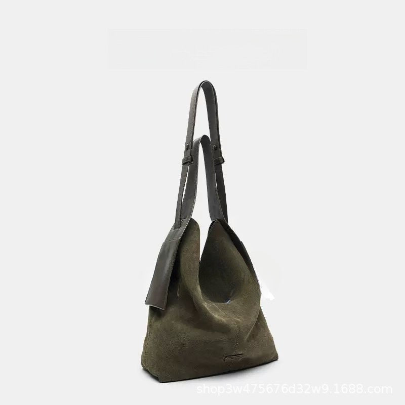 Vintage Chamois Women Tote Crossbody Handbags-Green-Free Shipping Leatheretro