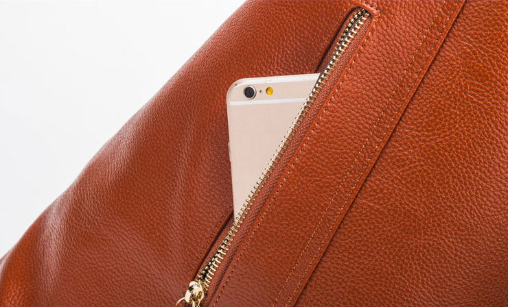 Genuine Leather Women's Backpack-Backpack-burgundy-Free Shipping Leatheretro