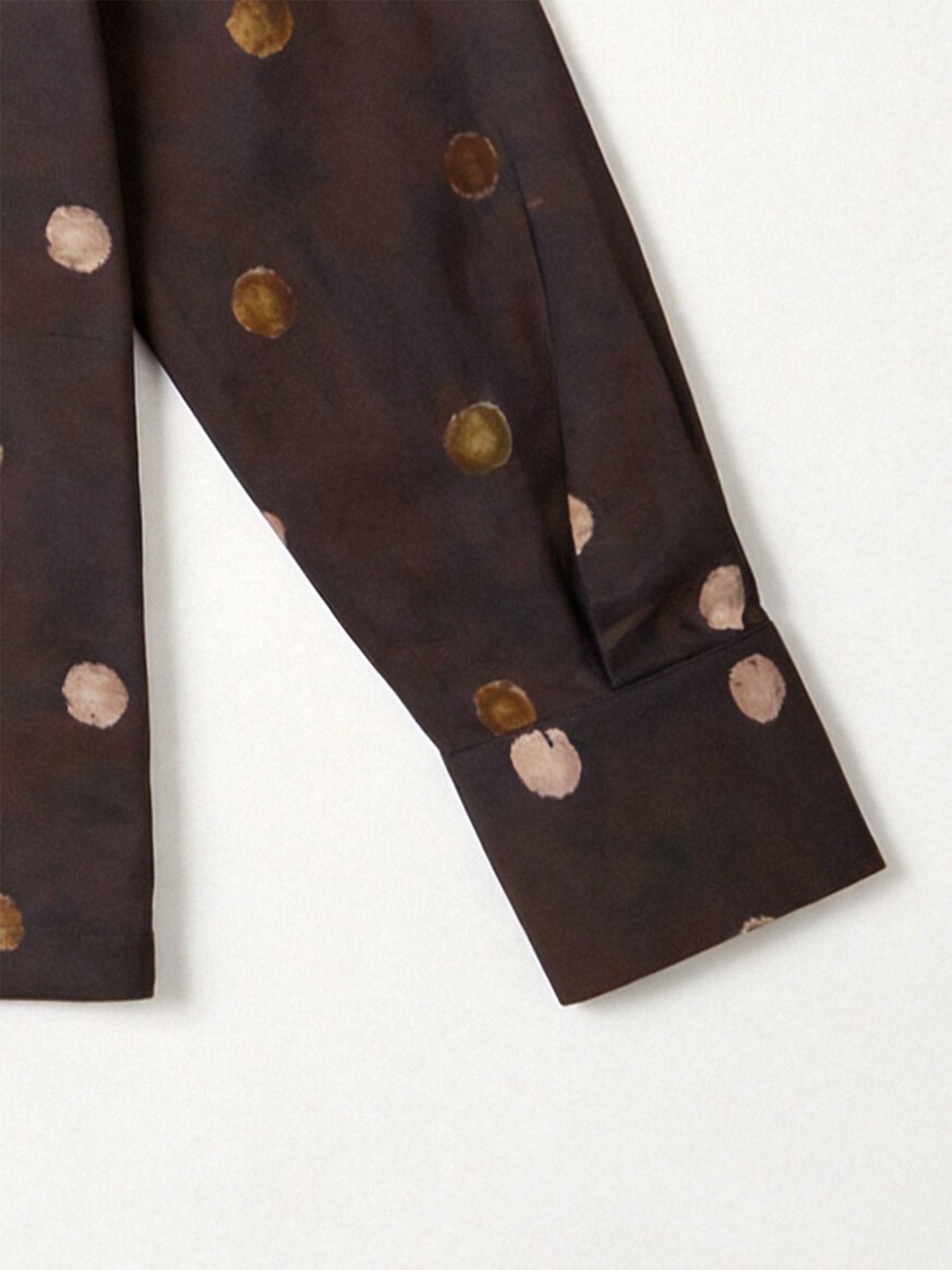 TUIMU Polka Dot Draped Panel Shirt-Shirt-S (Preorder)-Free Shipping Leatheretro