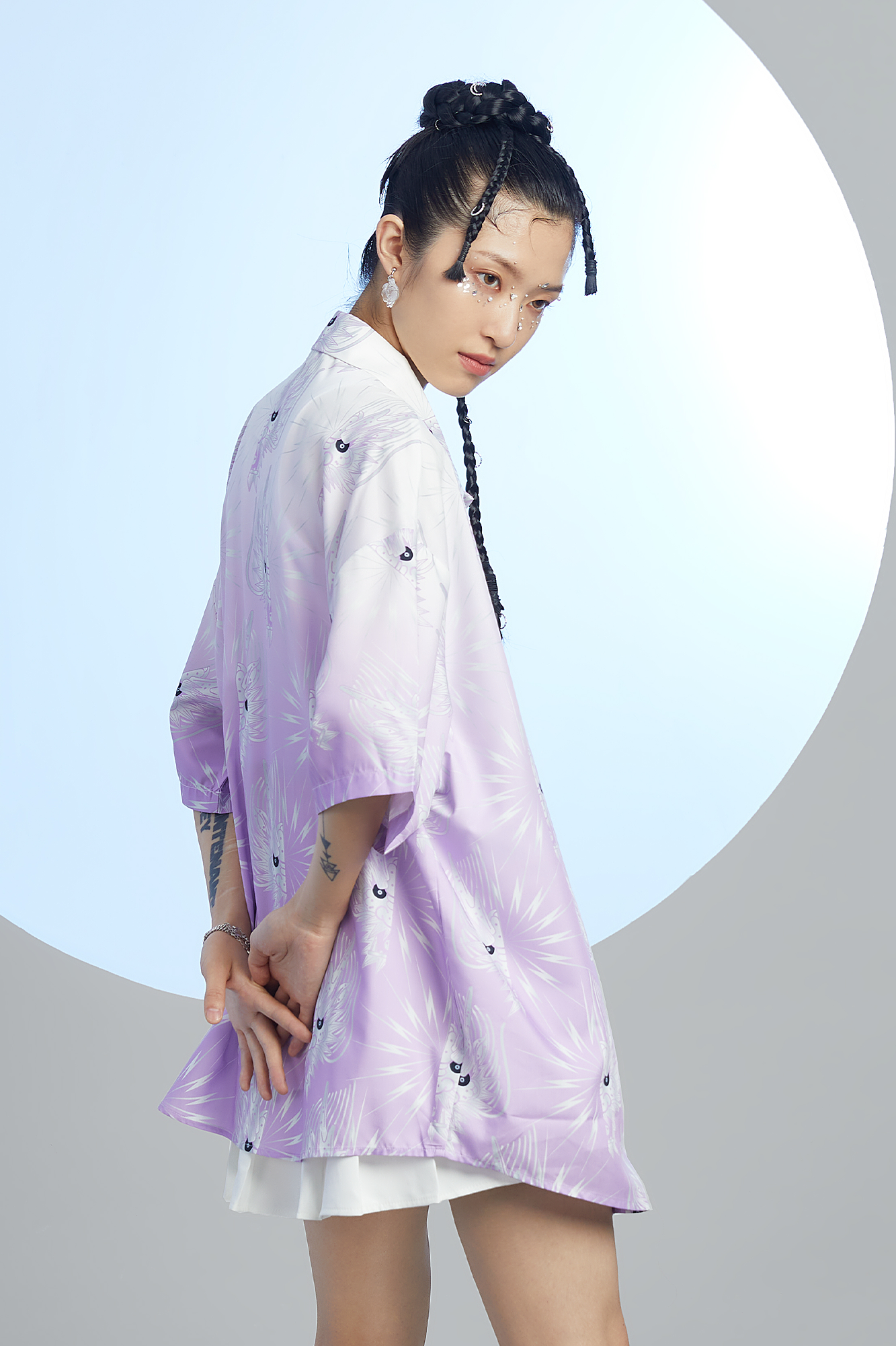 MASH UP ASIA Dragon Jacquard Half Shirt-Half shirt-M-Free Shipping Leatheretro