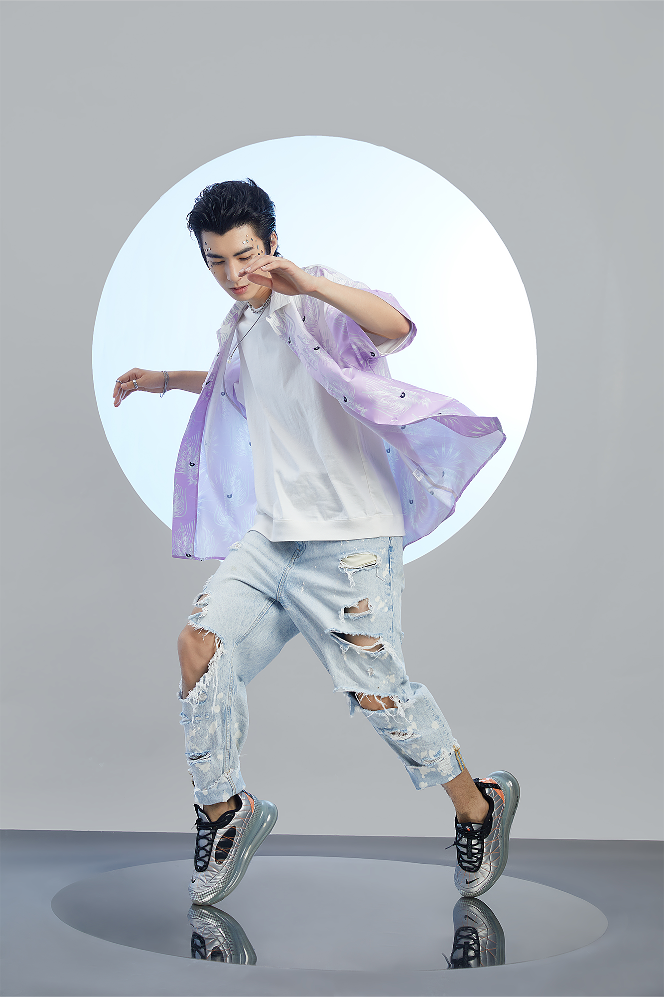 MASH UP ASIA Dragon Jacquard Half Shirt-Half shirt-M-Free Shipping Leatheretro