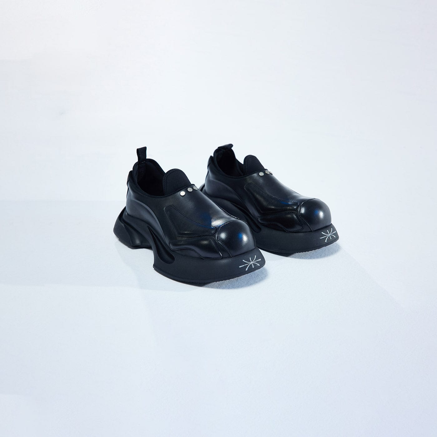 WHISTLEHUNTER x Oto3 Logo Derby Shoes-Shoes-36-Free Shipping Leatheretro