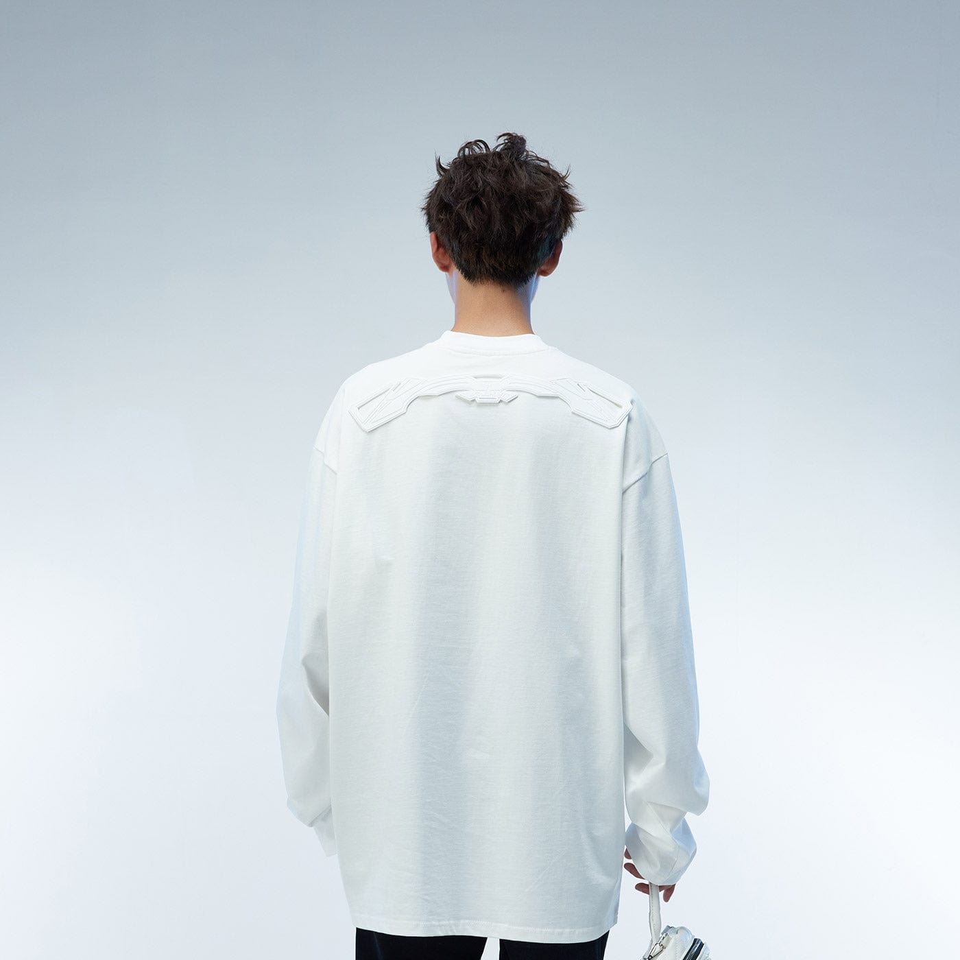 WHISTLEHUNTER Misaligned Hallucination Faux Leather Logo L/S Tee-L/S Tee-S-Free Shipping Leatheretro