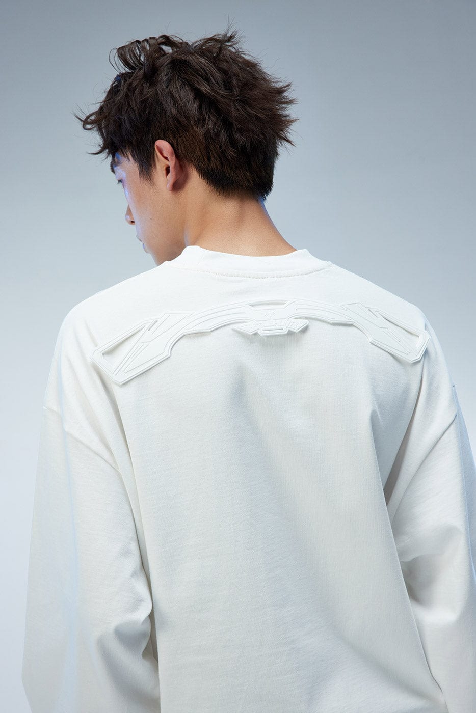 WHISTLEHUNTER Misaligned Hallucination Faux Leather Logo L/S Tee-L/S Tee-S-Free Shipping Leatheretro