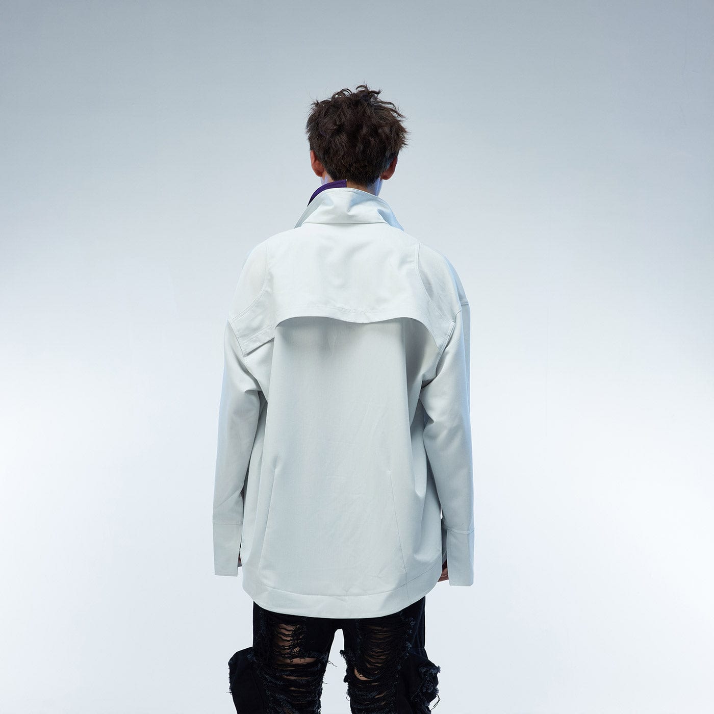 WHISTLEHUNTER Modern Caped Oversized Shirt-Shirt-S-Free Shipping Leatheretro