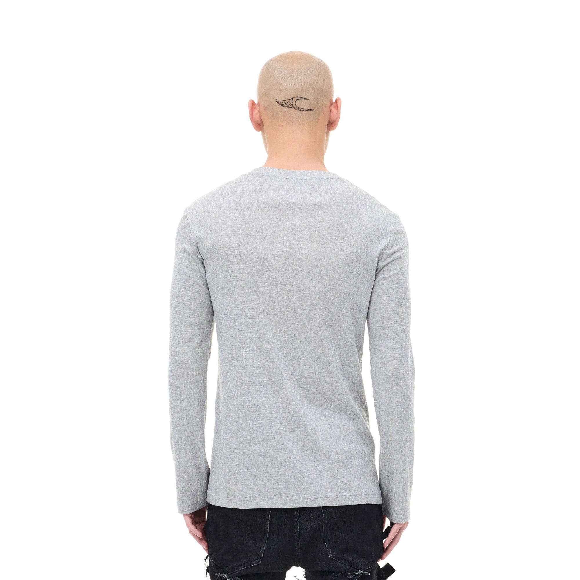 WHISTLEHUNTER Graphic Slim-Fit Stretchable Long-Sleeve Tee-L/S Tee-S-Gray-Free Shipping Leatheretro