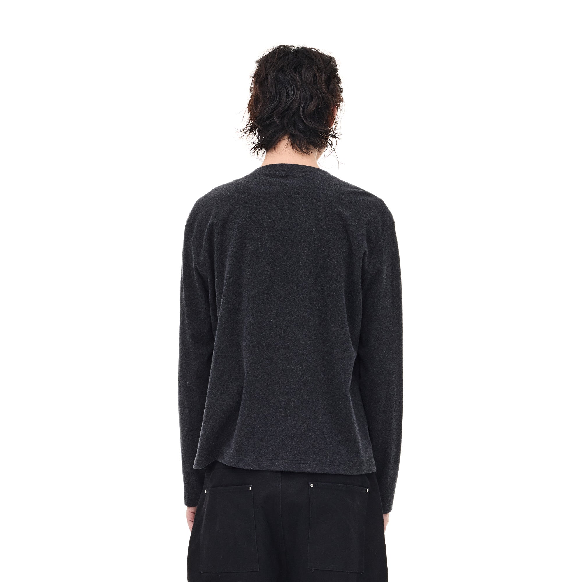 WHISTLEHUNTER Monogram Pin Wool-Blend Snap Cardigan-Sweater-S-Black-Free Shipping Leatheretro