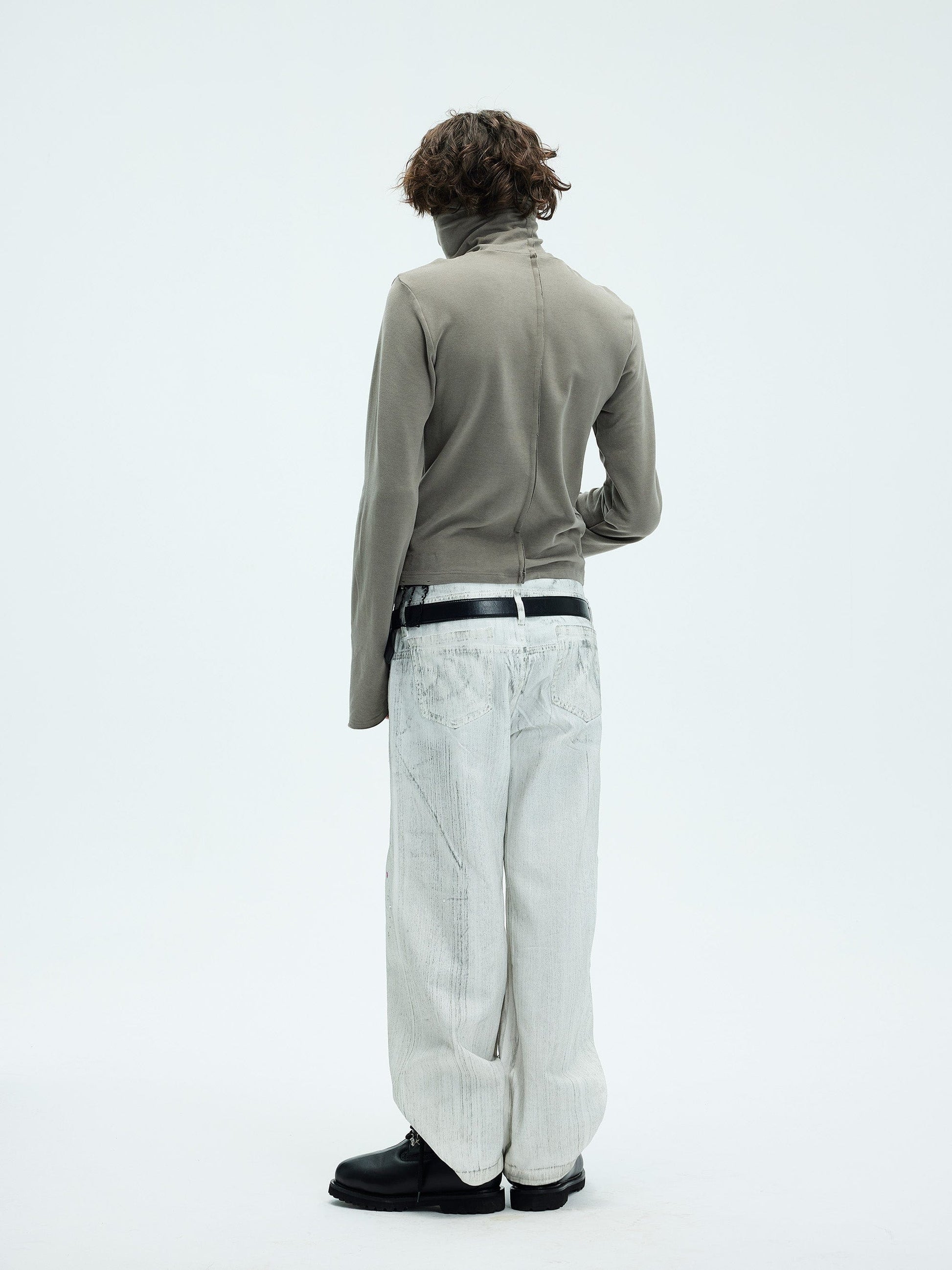 WHISTLEHUNTER Spliced Gems Painted Jeans White-Jeans-S-Free Shipping Leatheretro