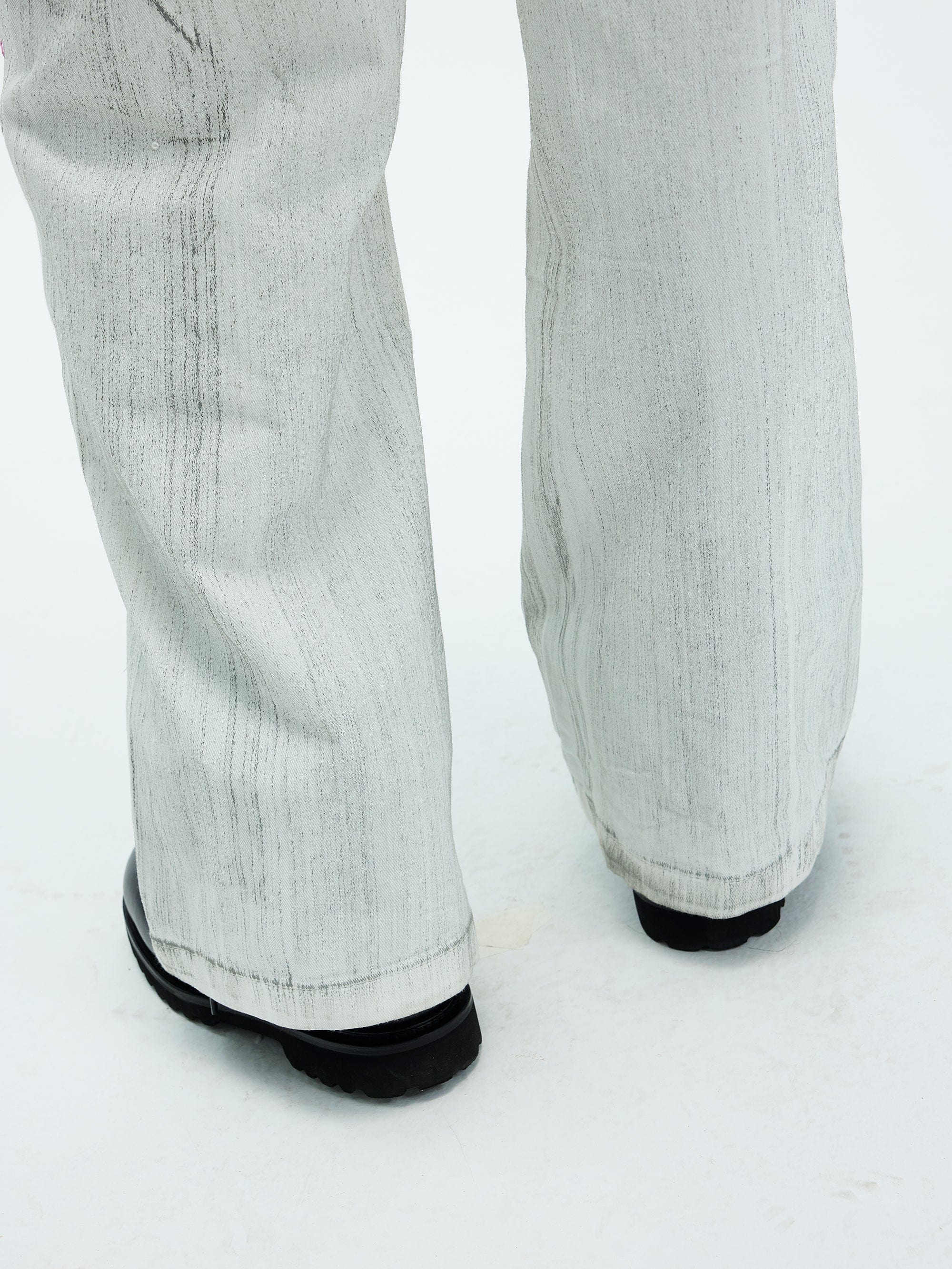 WHISTLEHUNTER Spliced Gems Painted Jeans White-Jeans-S-Free Shipping Leatheretro