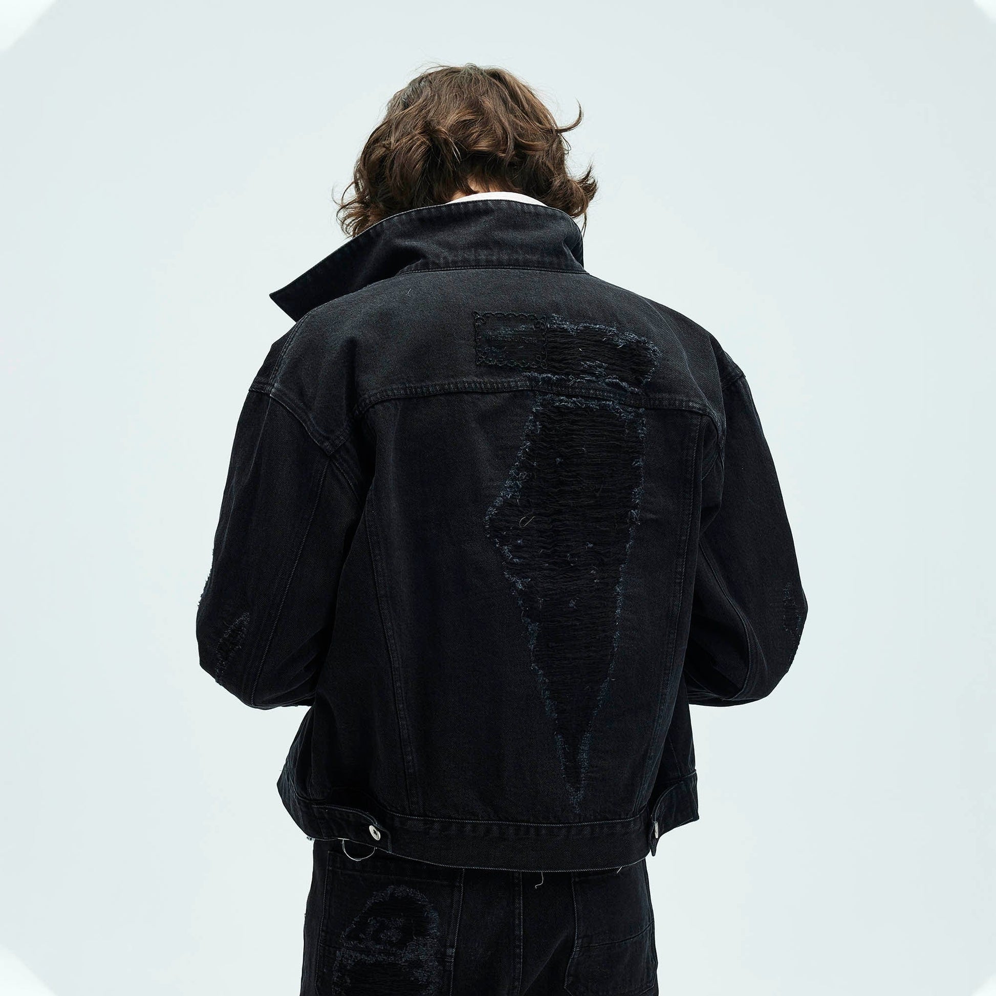 WHISTLEHUNTER Classic Distressed Ripped Denim Jacket-Jacket-S-Blue-Free Shipping Leatheretro