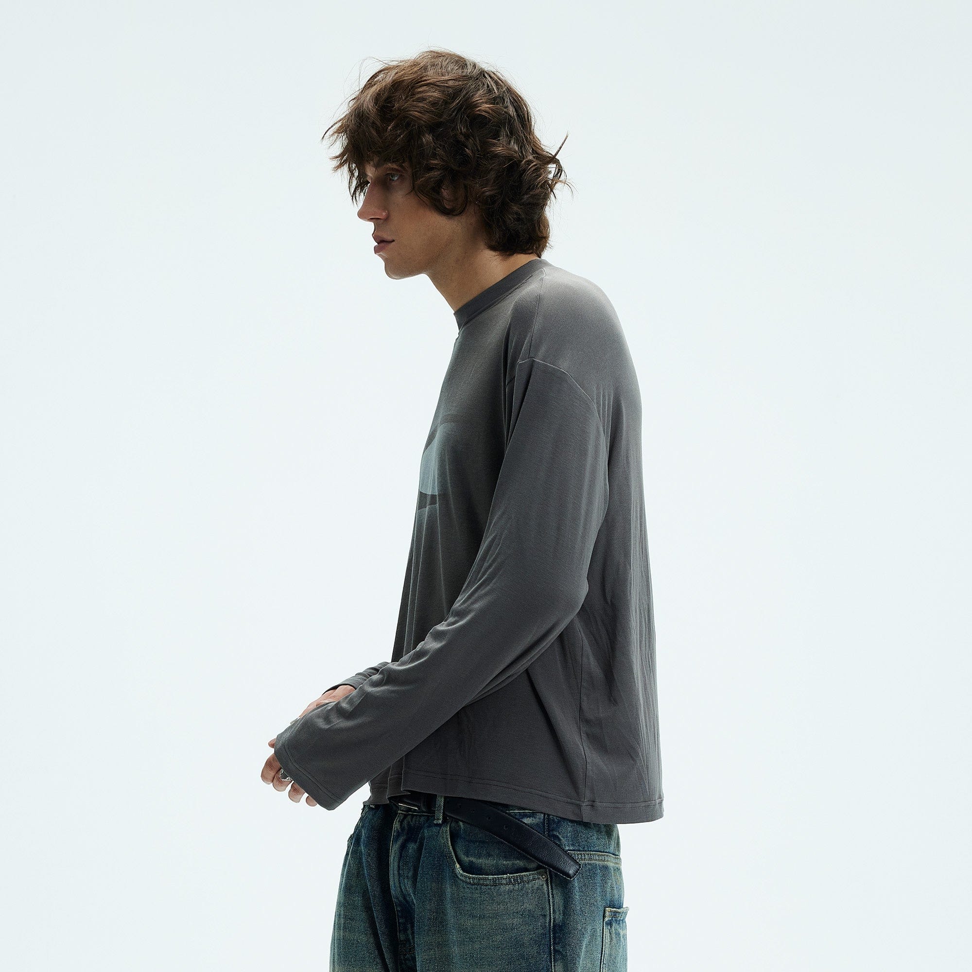 WHISTLEHUNTER Retro LOGO Long-Sleeve T-Shirt-L/S Tee-S-Black-Free Shipping Leatheretro