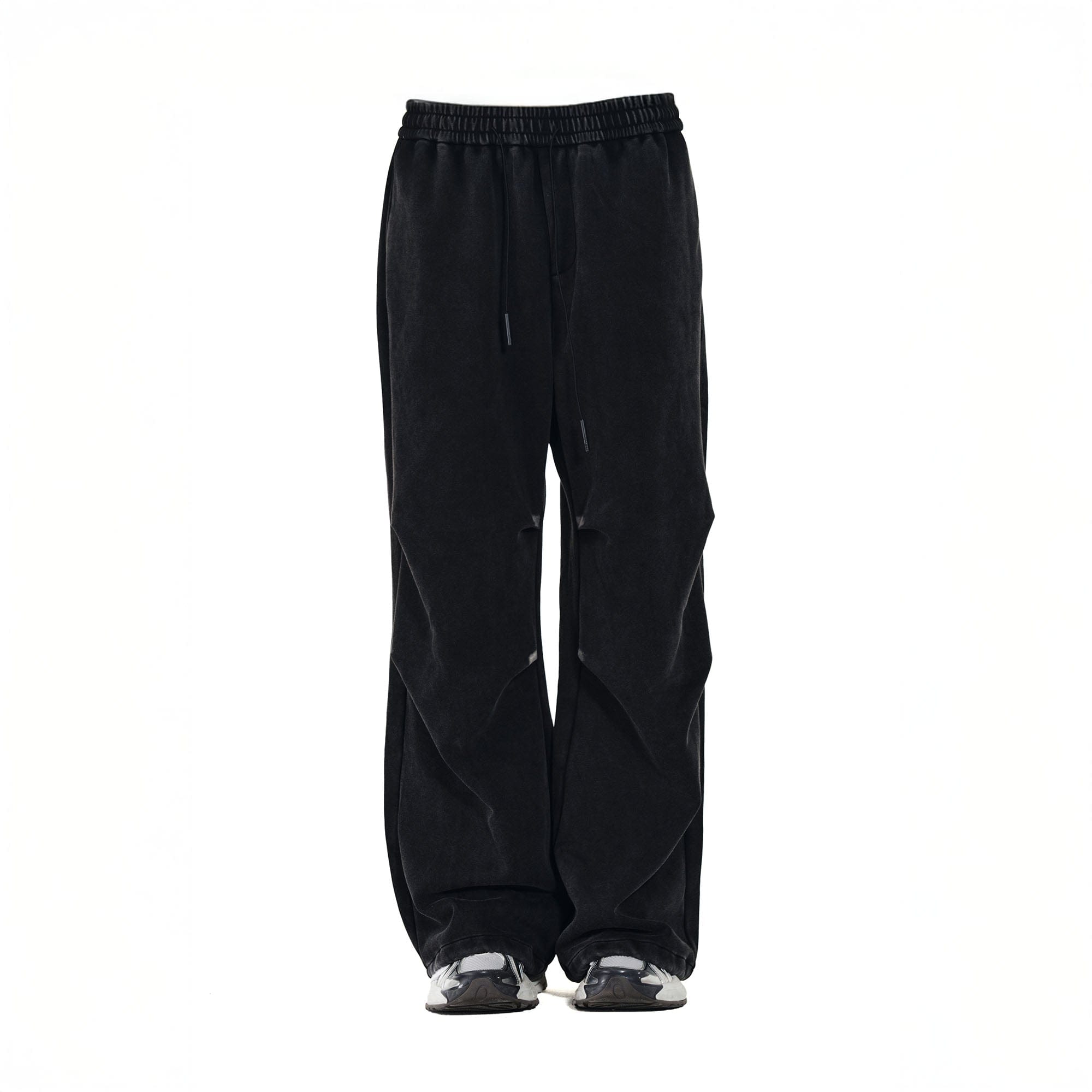 OVERLAPS Crinkled Oversized Parachute Sweatpants-Pants-S-Free Shipping Leatheretro