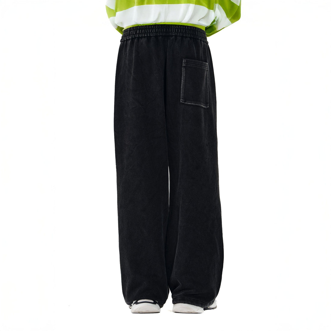 OVERLAPS Crinkled Oversized Parachute Sweatpants-Pants-S-Free Shipping Leatheretro