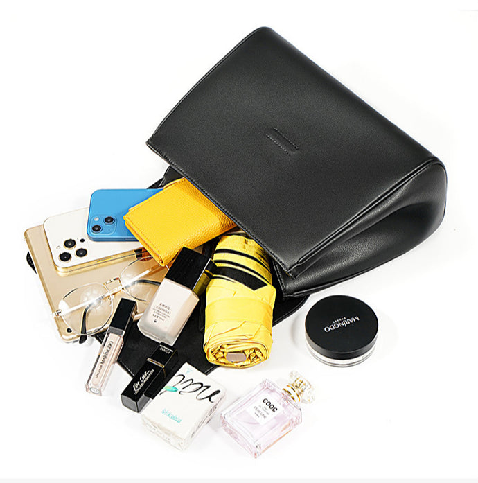 Women's Soft Leather Tote Bag-Tote Bags-Ice cream white-Free Shipping Leatheretro