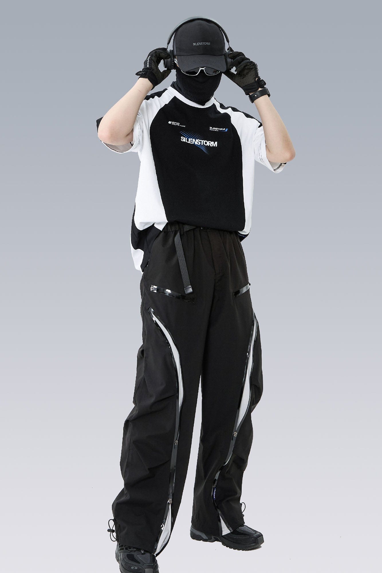 SILENSTORM Contrast Panelled Moisture-Wicking Graphic T-Shirt-T Shirt-S-Free Shipping Leatheretro