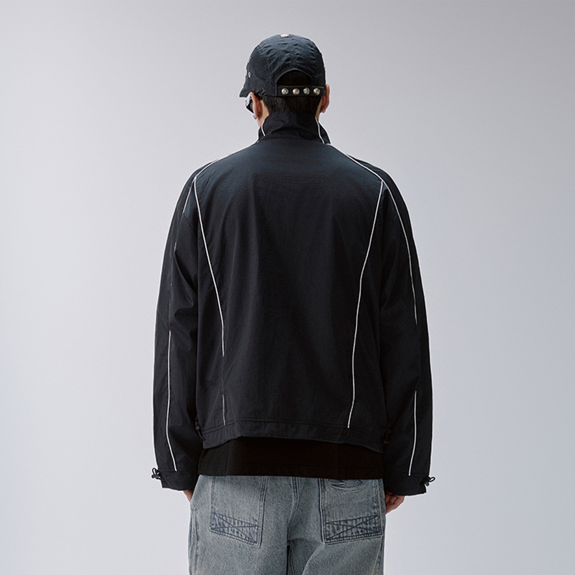 F2CE Contrast Piped Track Jacket-Jacket-S-Free Shipping Leatheretro