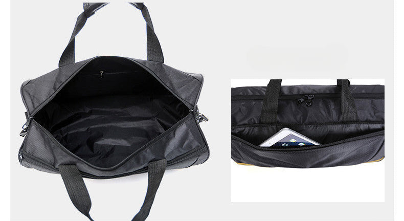Men's Durable Nylon Gym Bag-Duffle Bag-Black-Free Shipping Leatheretro
