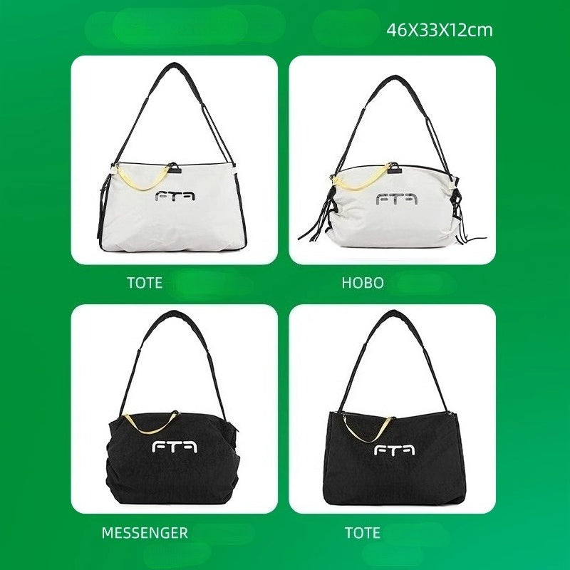 BOOM AB Side The Versatile Voyager: Reversible Tote & Crossbody Bag-Yellow Gray-Large-Free Shipping Leatheretro