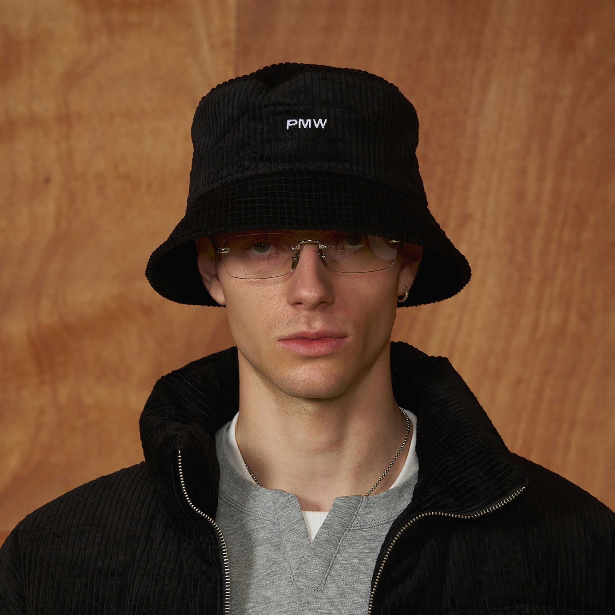 PMW Corduroy Embroidered Bucket Hat-Hat, Cap, Beanie-One Size-Free Shipping Leatheretro