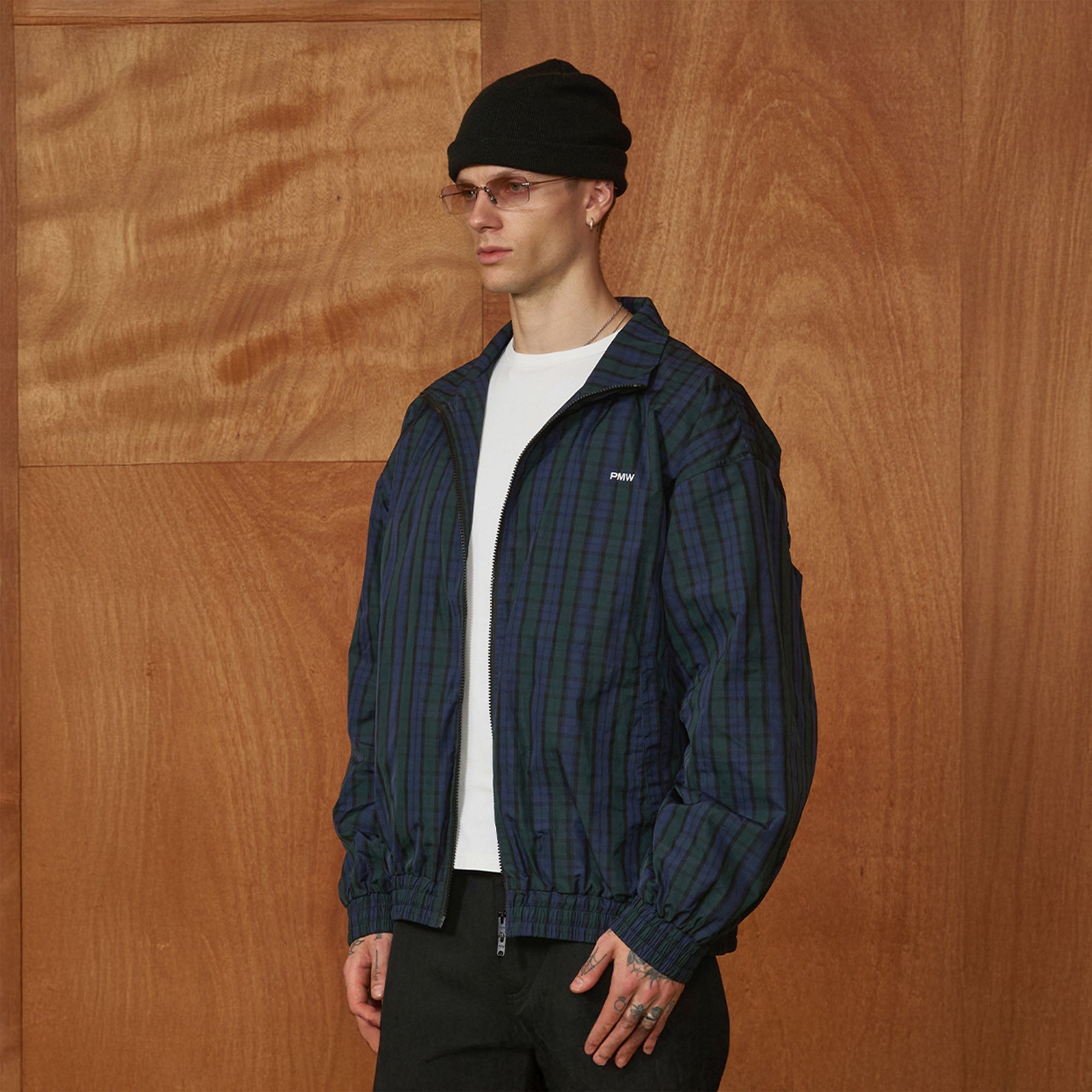 PMW Retro Plaid Utility Jacket-Jacket-S-Free Shipping Leatheretro