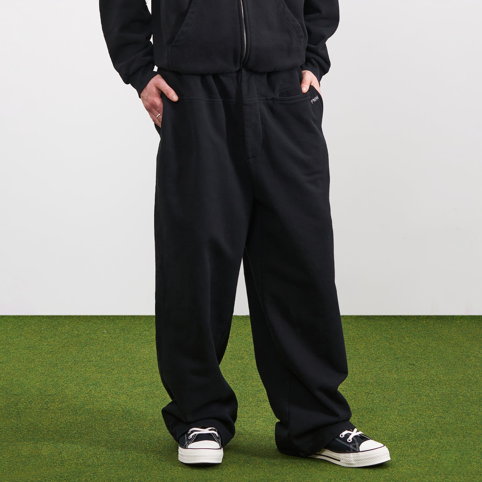 PMW Oversized Curved Wide-Leg Sweatpants-Pants-S-Free Shipping Leatheretro