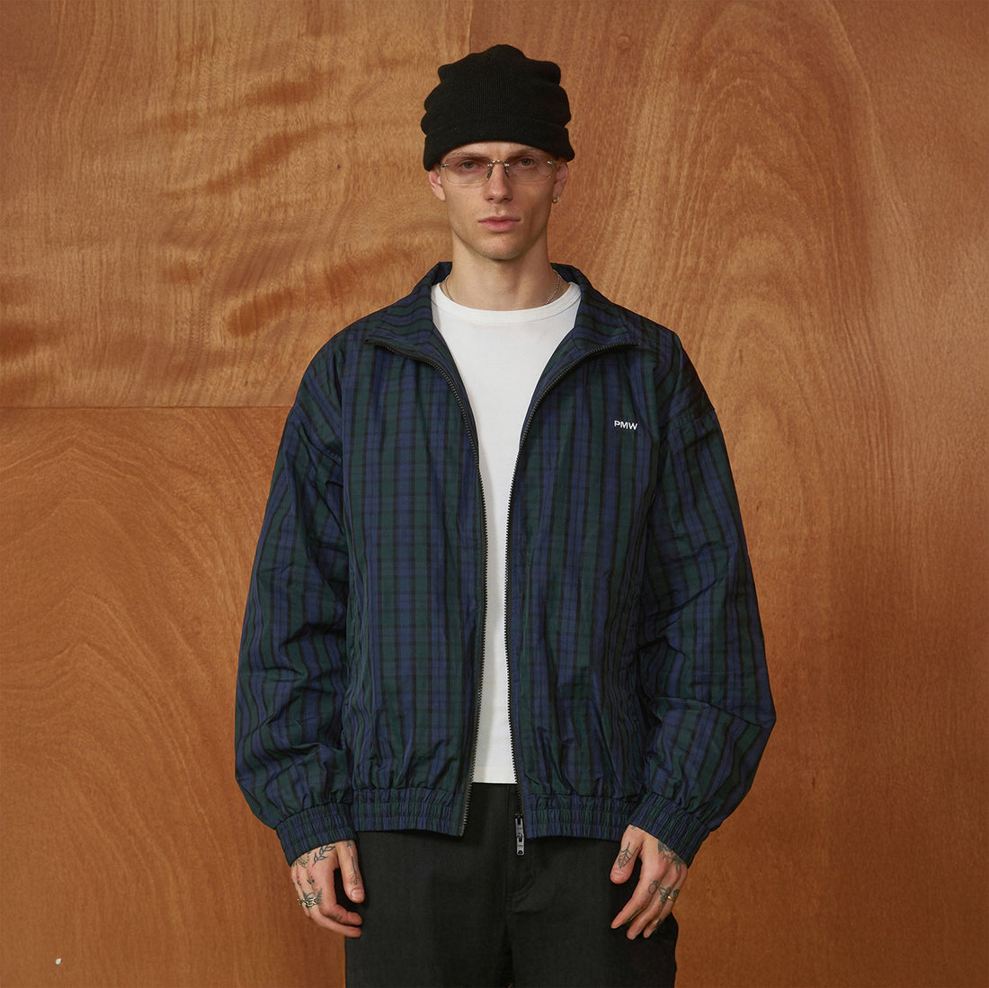 PMW Retro Plaid Utility Jacket-Jacket-S-Free Shipping Leatheretro