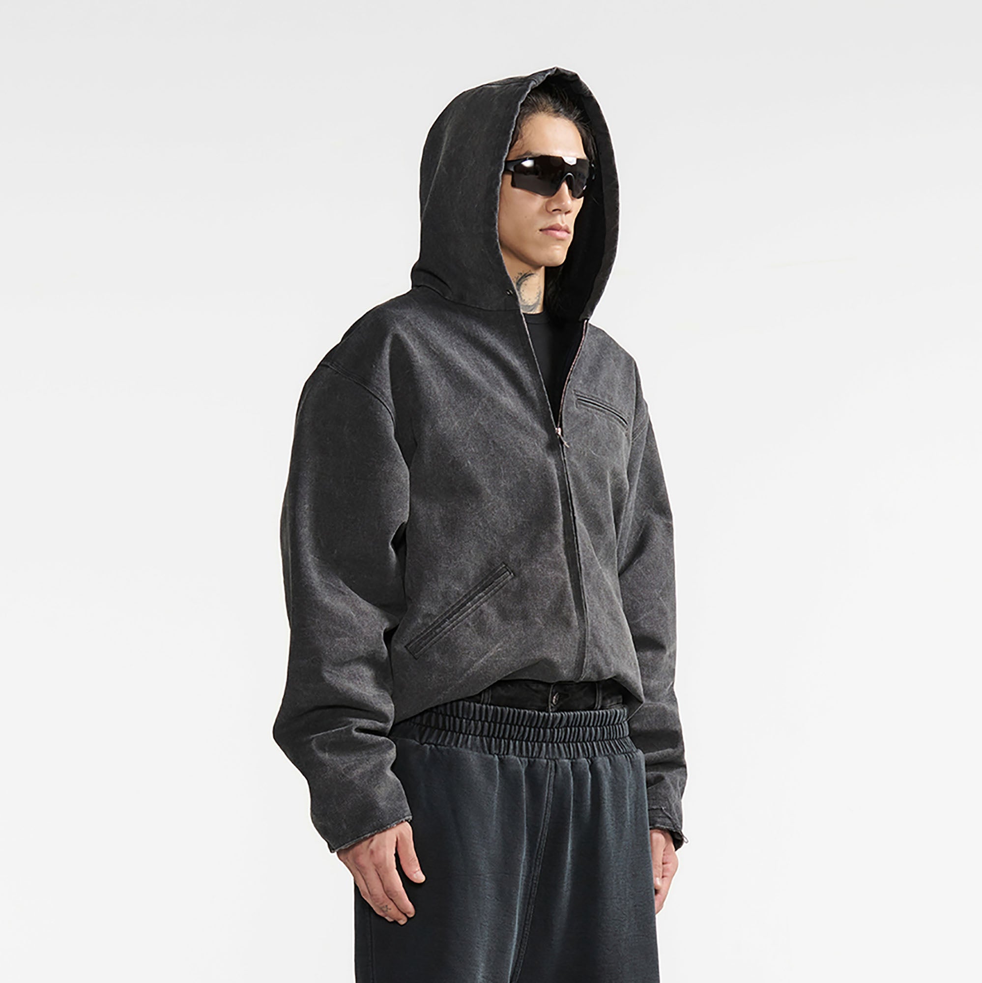 PMW Distressed Oversized Puffer Jacket-Jacket-S-Free Shipping Leatheretro