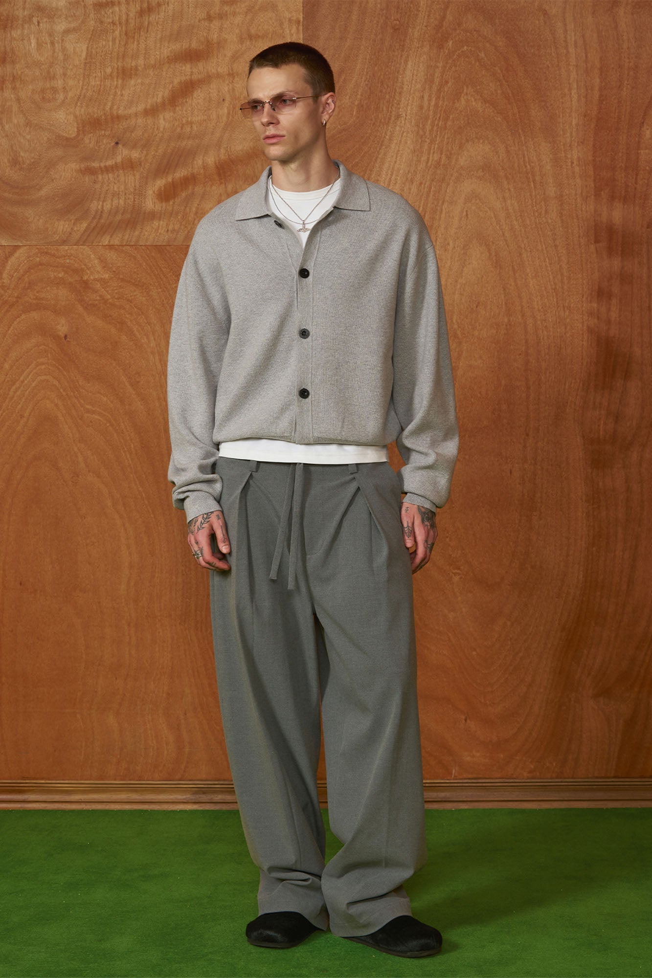 PMW Classic Pleated Fluid Wide-Leg Trousers-Pants-S (Preorder)-Black-Free Shipping Leatheretro