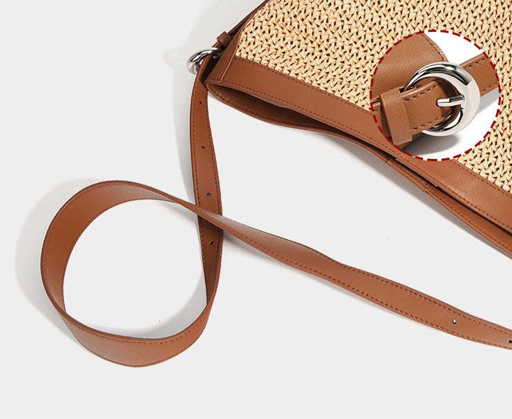 Handmade Large Capacity Casual Woven Shoulder Bag-Shoulder Bags-As Photo-Free Shipping Leatheretro