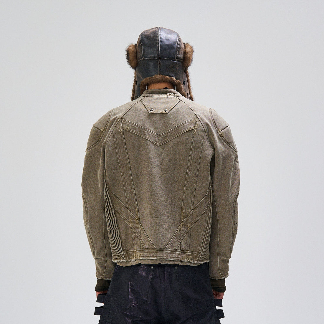 FLYERRER Panel Armor Moto Canvas Jacket-Jacket-S (Preorder)-Free Shipping Leatheretro