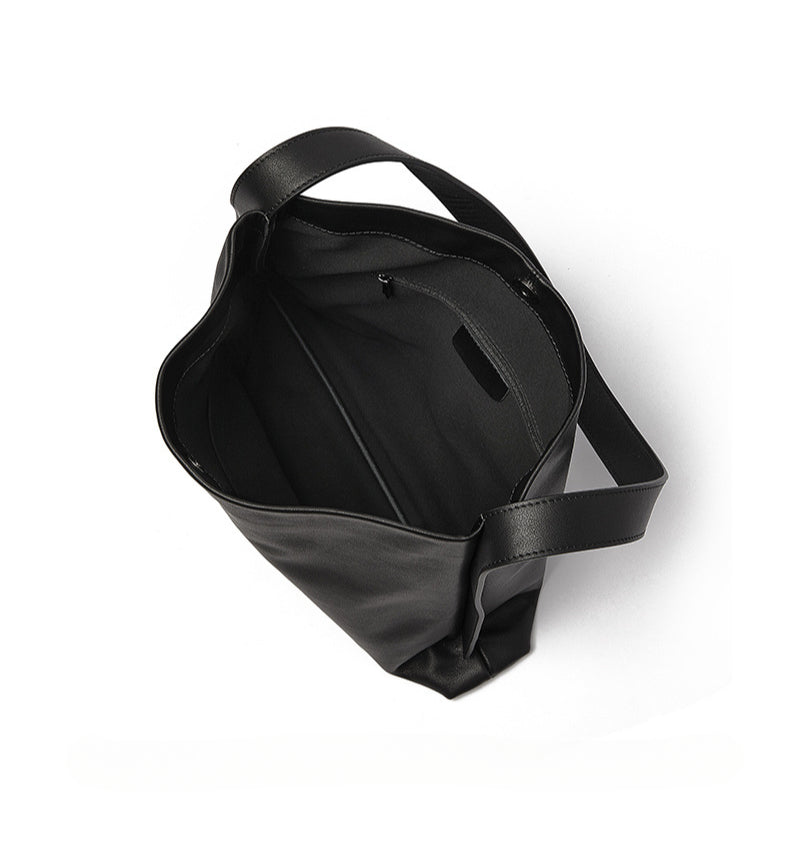 Large Capacity Tote Bag - Full-Grain Leather Minimalist Mother-Child Crossbody Shoulder Bag-Handbags-Gray-Free Shipping Leatheretro