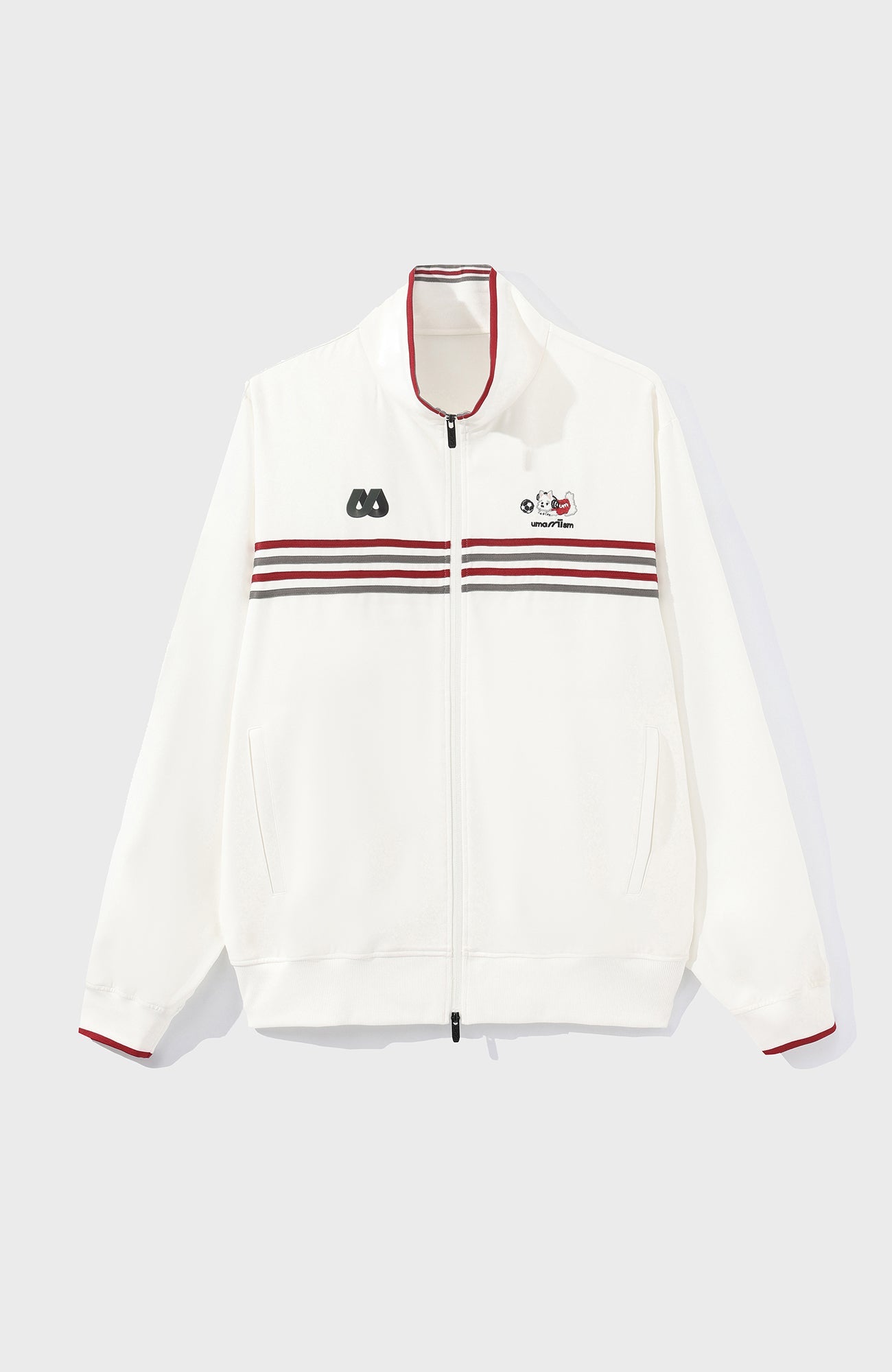 UMAMIISM Retro Striped Track Jacket-Jacket-XS (Preorder)-White-Free Shipping Leatheretro
