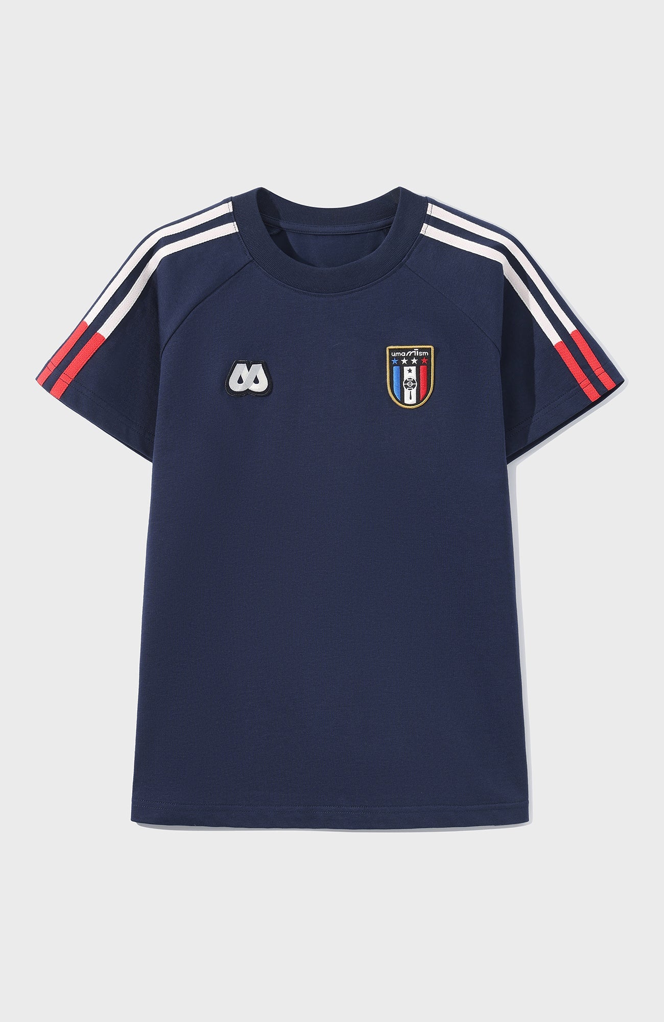 UMAMIISM Contrast Stripe Jersey Tee-T Shirt-XS-Dark Blue-Free Shipping Leatheretro