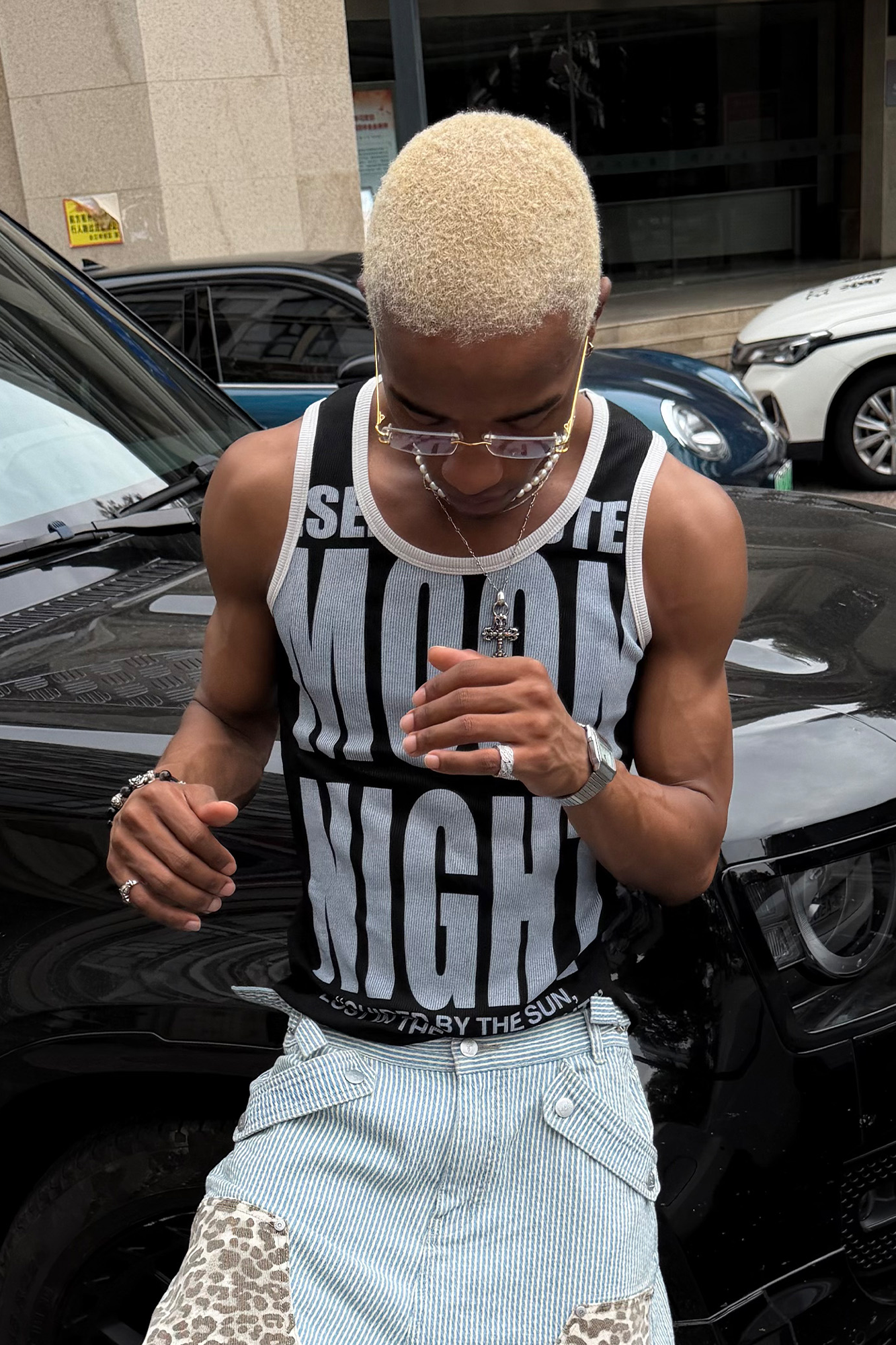 STEEPC Slogan Letter Graphic Ribbed Slim Tank Top-Tank Top-S (1)-Free Shipping Leatheretro