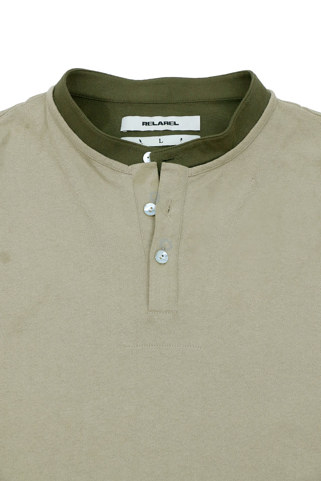 RELABEL Contrast Layered Henley Long-Sleeve Tee-L/S Tee-XS-Purple-Free Shipping Leatheretro