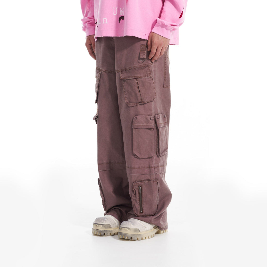 VANN VALRENCE Multi-Pocket Oversized Cotton Cargo Pants-Pants-S-Free Shipping Leatheretro