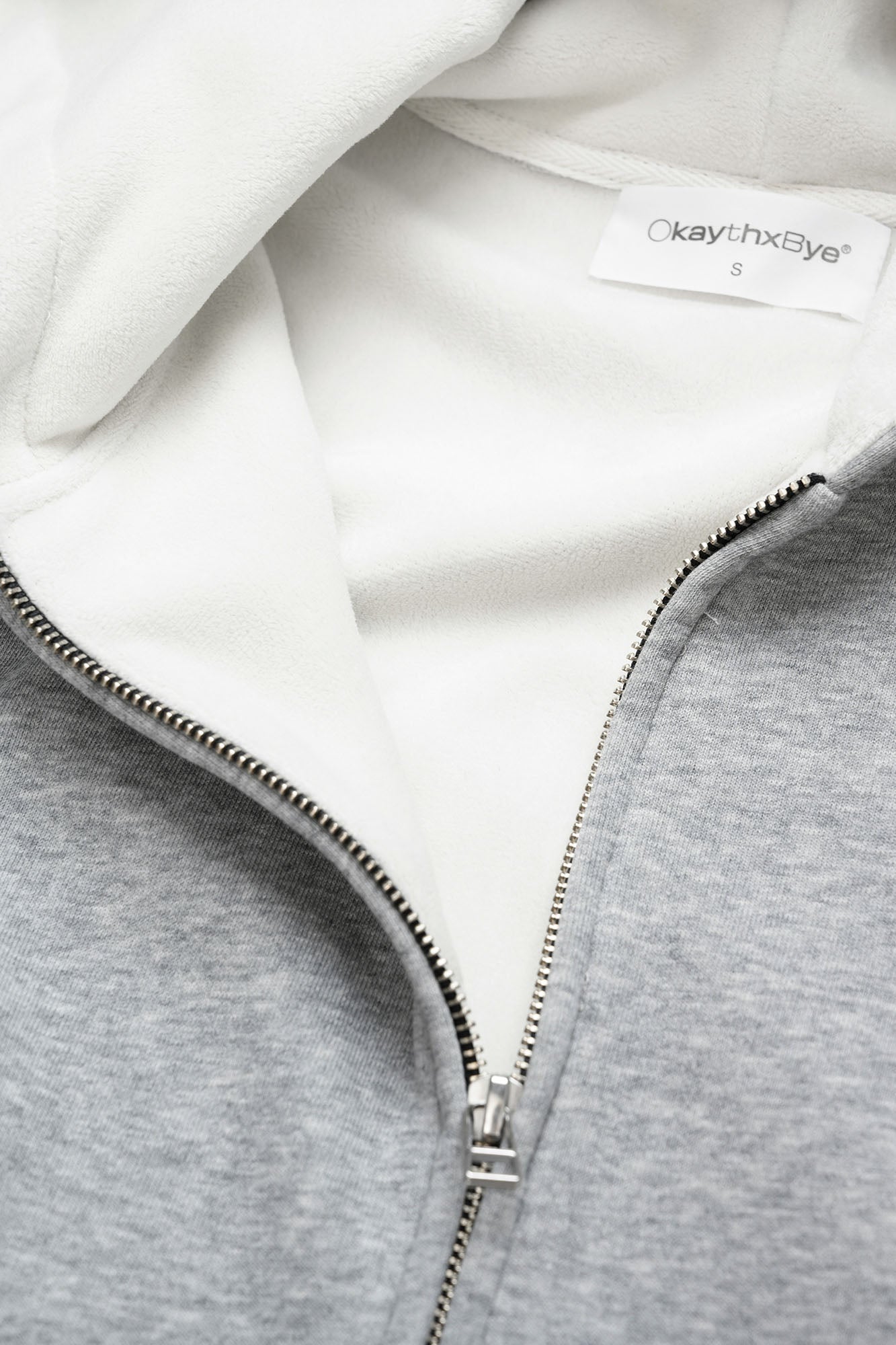 OKAYTHXBYE Essential Sherpa-Lined Boxy Zip Hoodie-Jacket-S-Dark Gray-Free Shipping Leatheretro