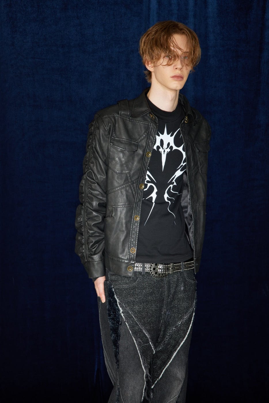 DND4DES Faux Leather Wrinkled Jacket-Jacket-S-Beige-Free Shipping Leatheretro