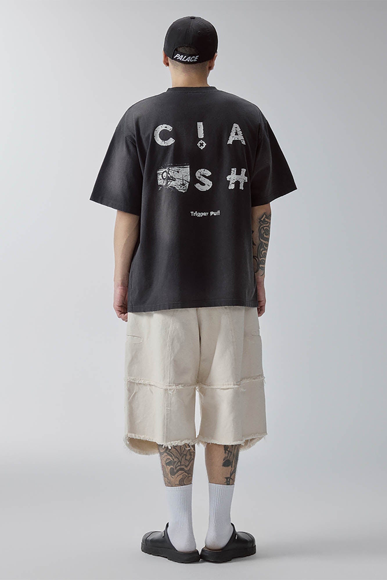 F2CE Layered Spliced Frayed-Edge Shorts-Shorts-S-Free Shipping Leatheretro